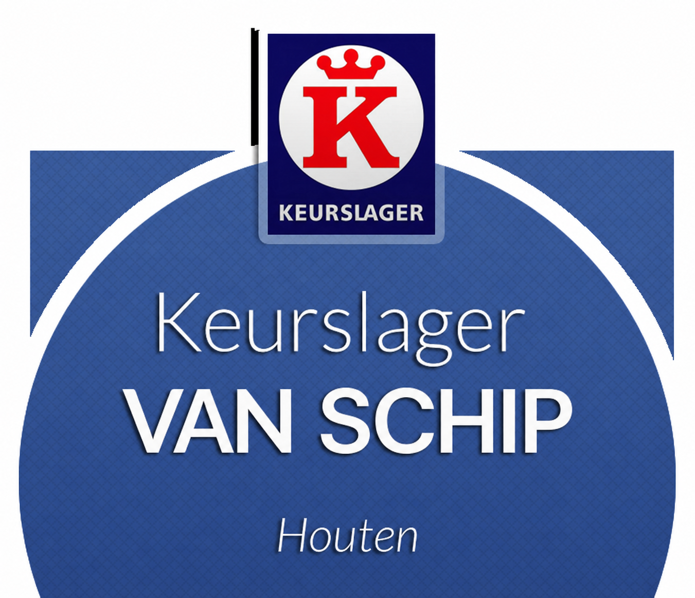 Keurslager van schip logo